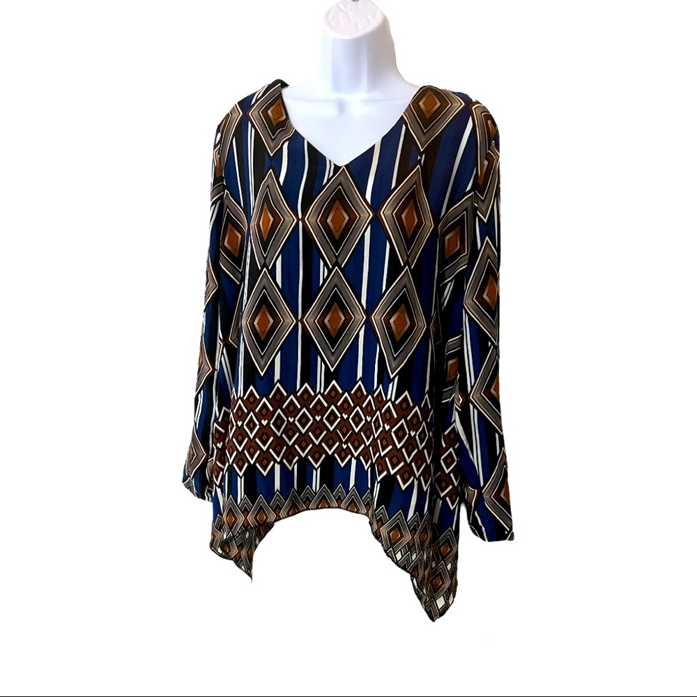 Kaktus Hi-Low 3/4 Sleeve Tunic - Size Large